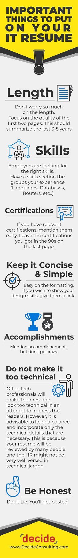 Important Things to Put On your IT Resume