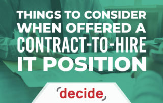 things Consider offer contract to hire