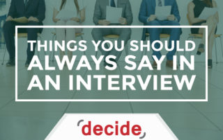 things to Say in interview