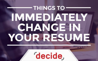 Things to immediately change in your resume