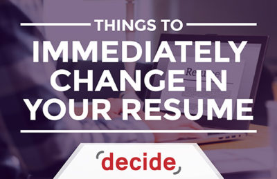 Things to immediately change in your resume